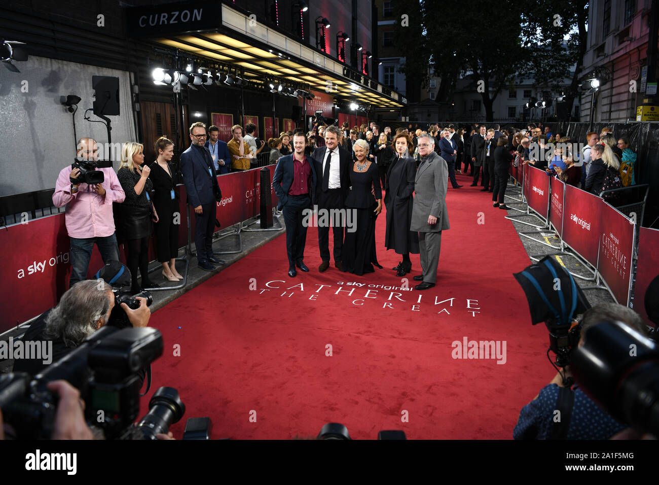 Die Teilnahme an der Katharina die Große Siebung an Curzon Theater, Mayfair, London. Stockfoto