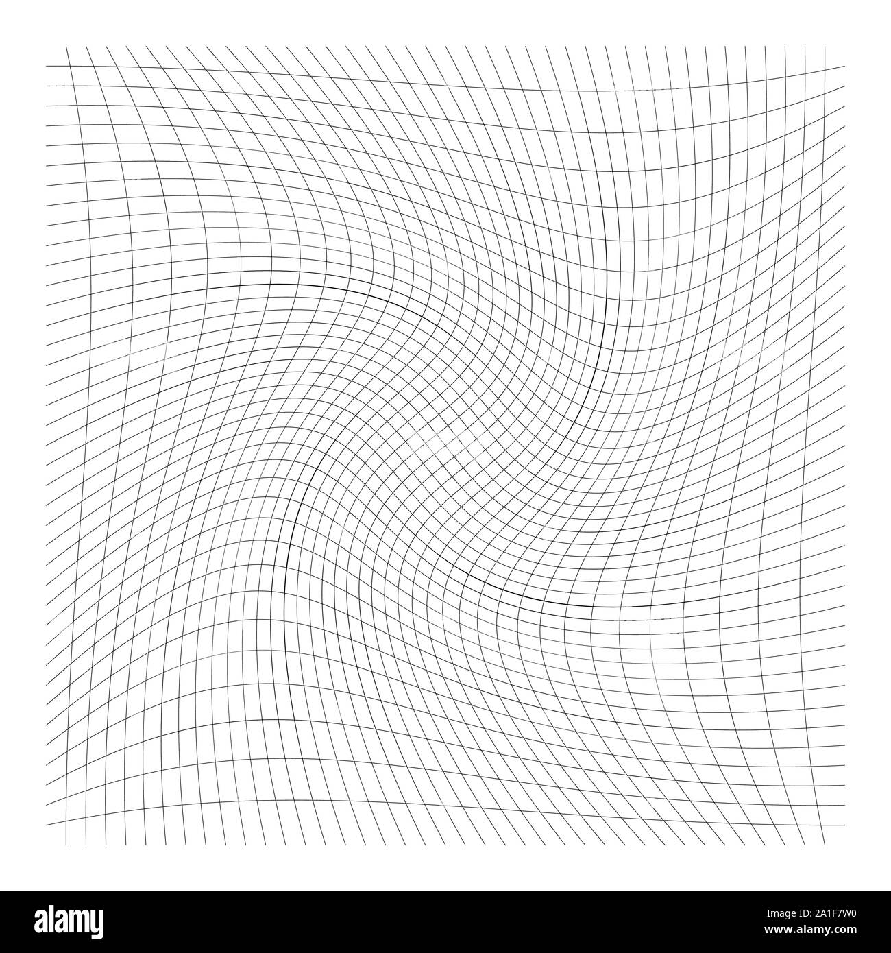 Raster, Gitter aus Zeilen mit circular Spirale, Twist, Roll-effekt ...