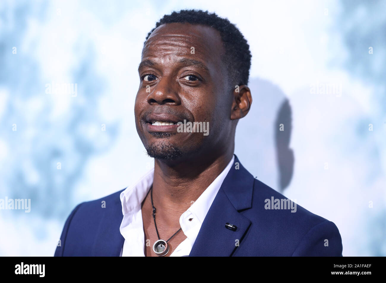 Los Angeles, USA. 25 Sep, 2019. LOS ANGELES, Kalifornien, USA - 25. SEPTEMBER: Schauspieler Jeremiah Birkett kommt an der Los Angeles Premiere von Fox Searchlight Pictures' "Lucy Im Himmel' an der Darryl Zanuck Theater in den Fox Studios am 25. September 2019 in Los Angeles, Kalifornien, USA. (Foto von Xavier Collin/Image Press Agency) Quelle: Bild Presse Agentur/Alamy leben Nachrichten Stockfoto