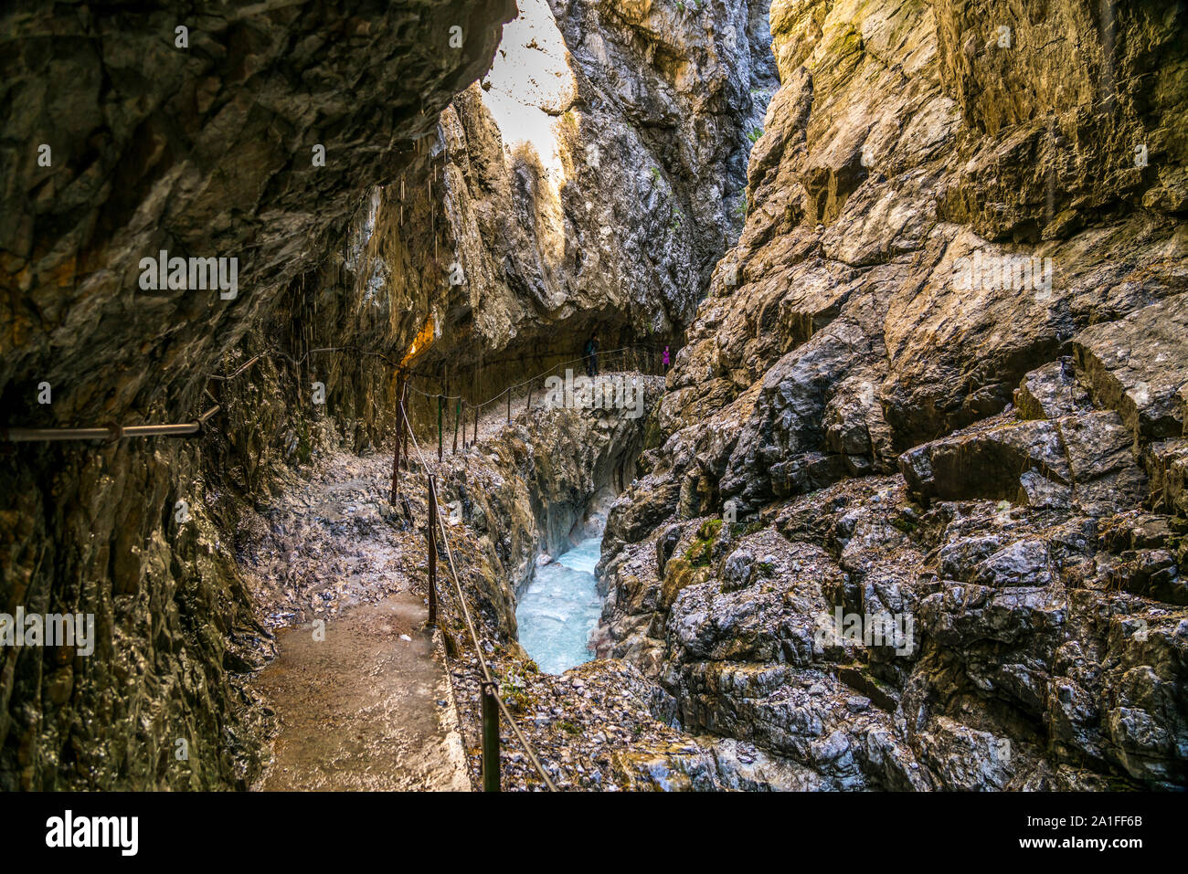 Die Schlucht Höllentalklamm bei Grainau, Garmisch ...
