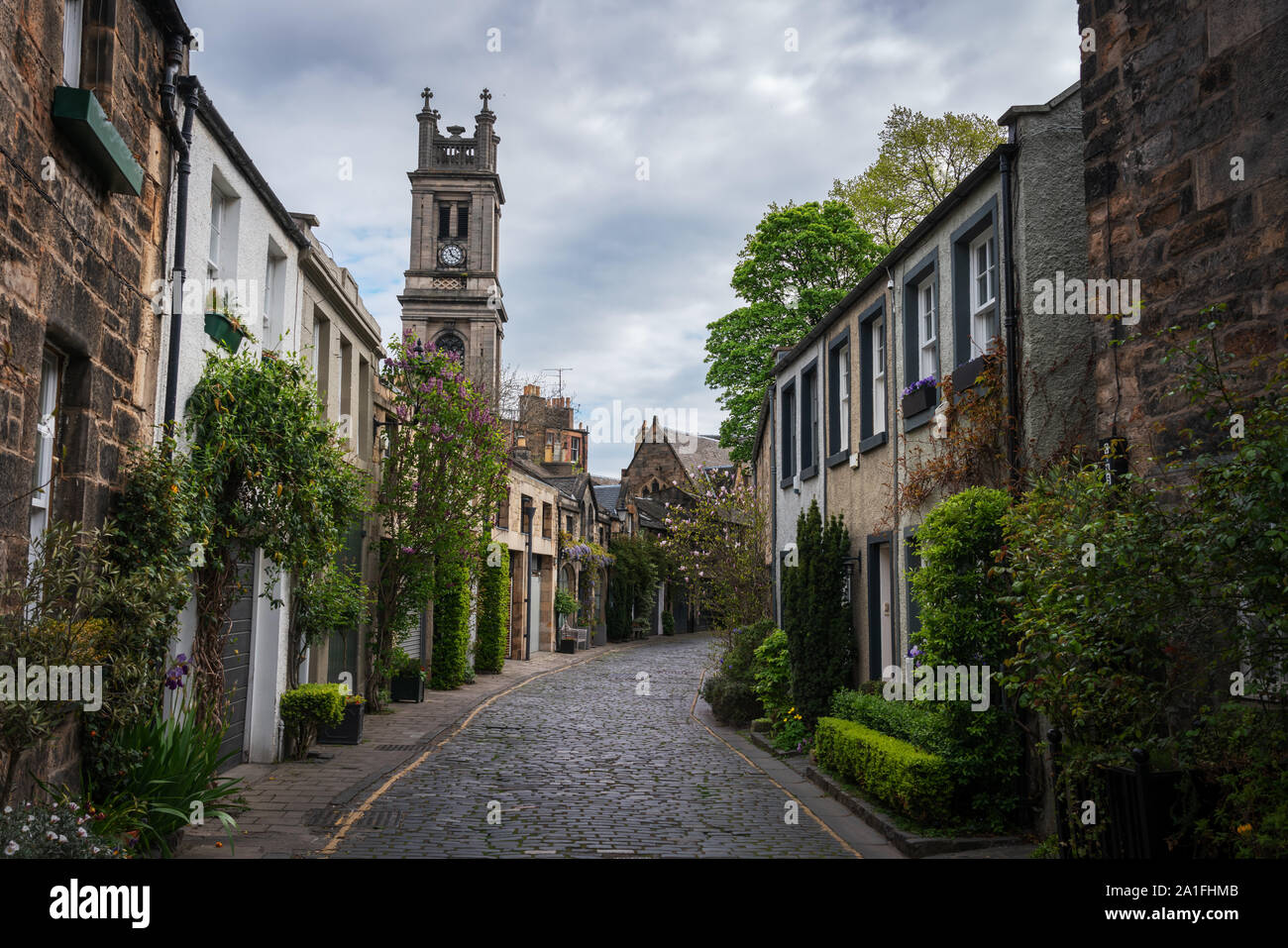 Zirkus Lane in Schottlands Hauptstadt Edinburgh Stockfoto