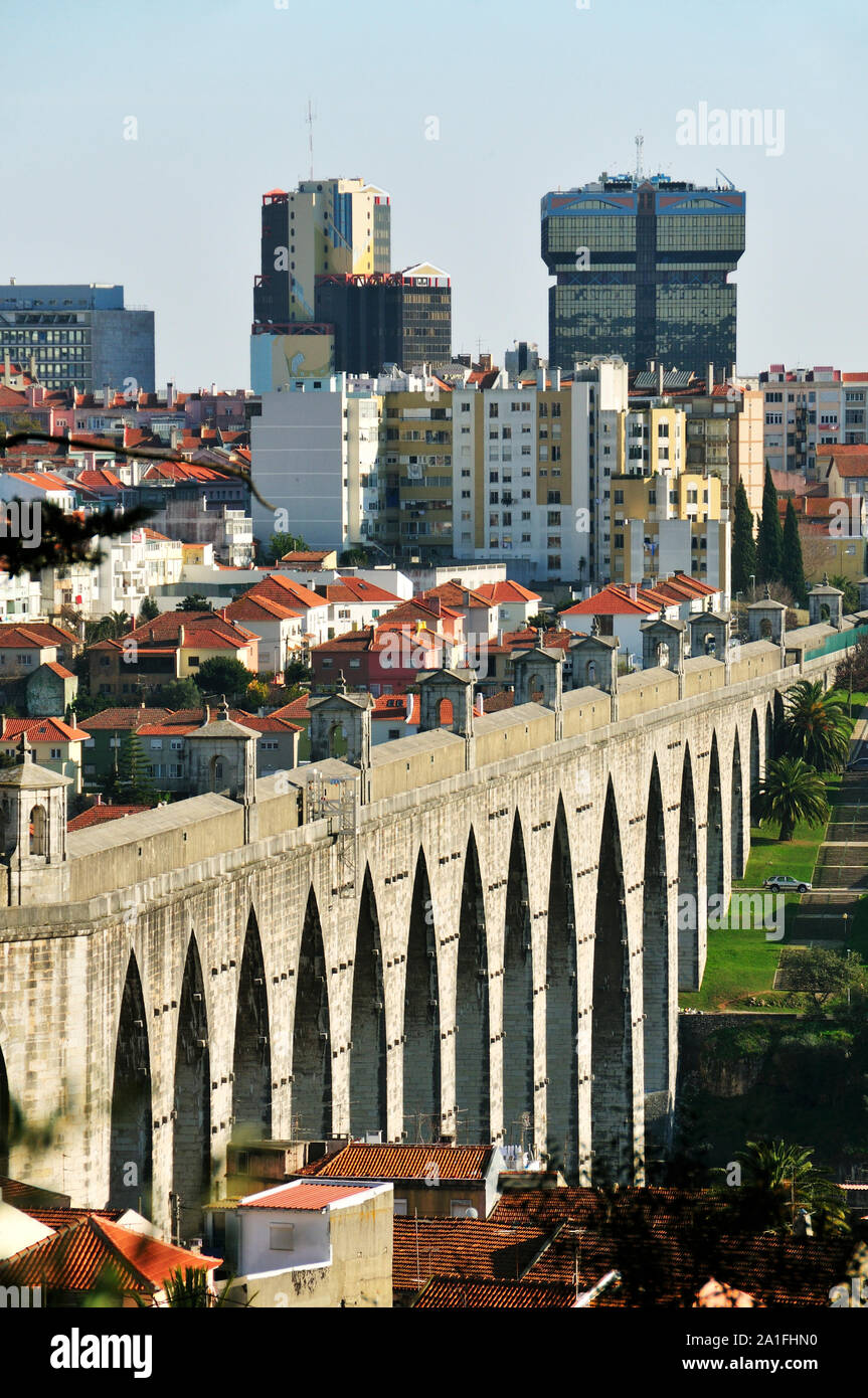 Aqueduto Das Aguas Livres, XVIII Jahrhundert. Lissabon, Portugal Stockfoto