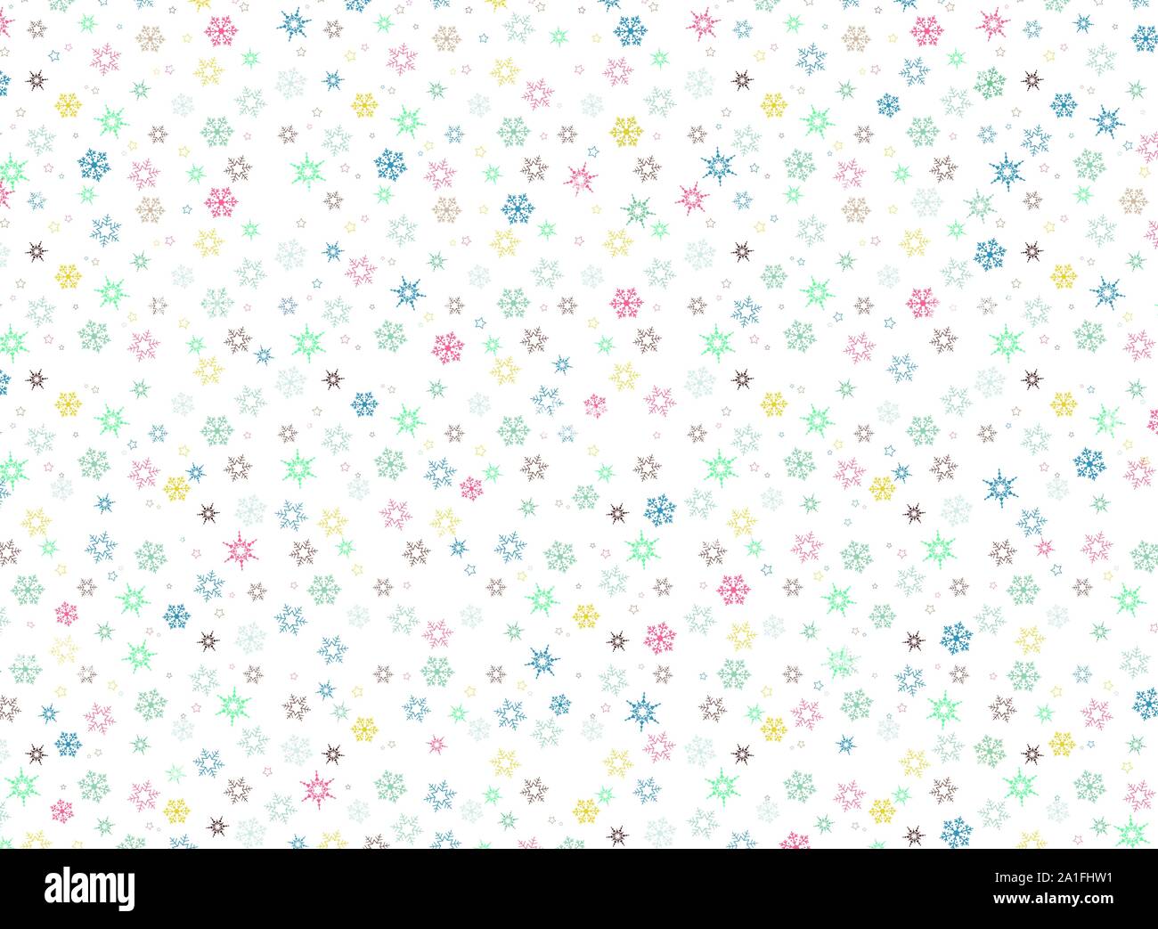 Abstrakte farbenfrohe Schneeflocke von minimalen Dekoration Hintergrund. Sie Poster, Artwork verwenden können, Template Design. Illustration Vector EPS 10. Stock Vektor