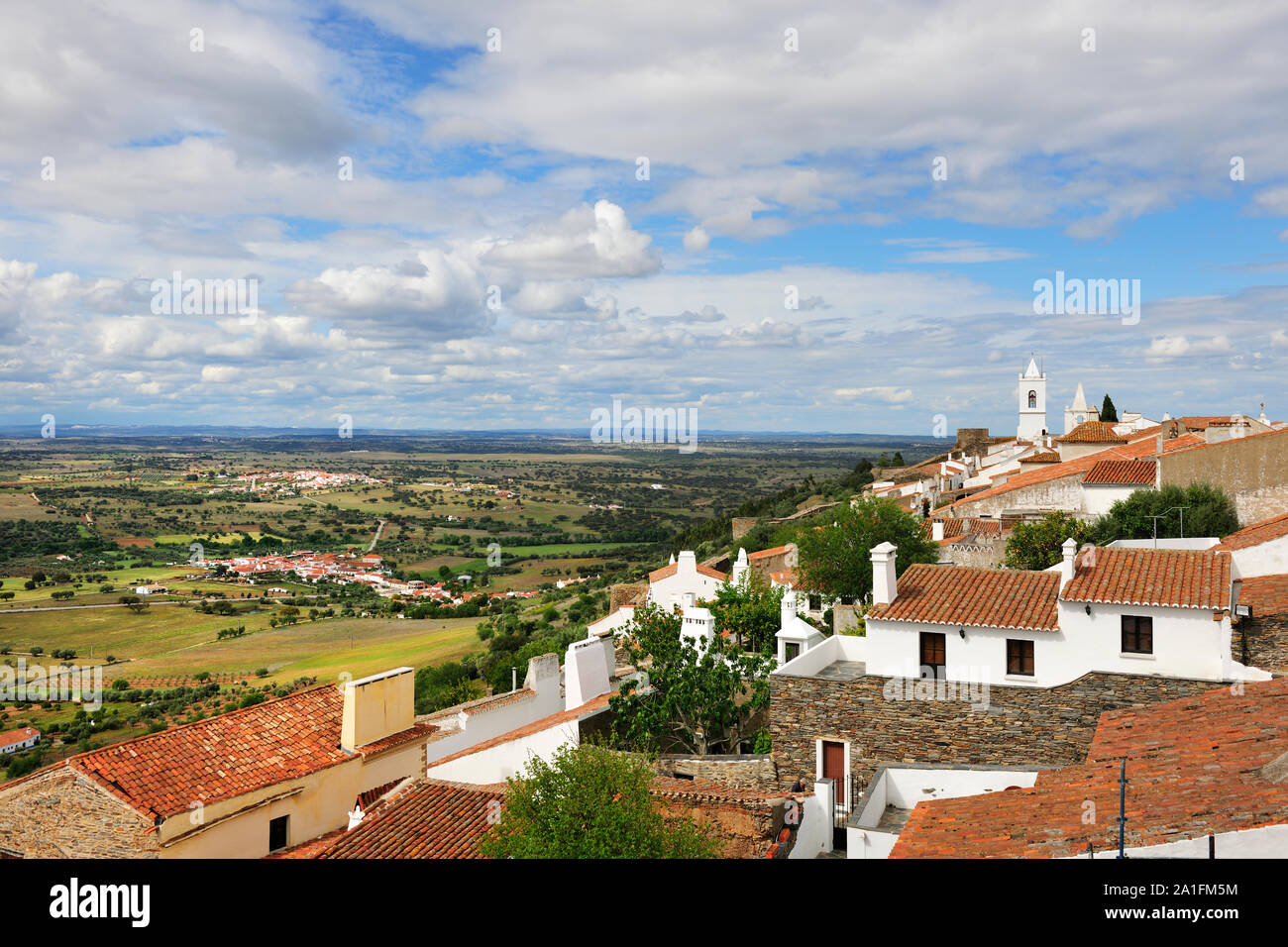 Der mittelalterlichen und historischen Stadt Monsaraz. Alentejo, Portugal Stockfoto
