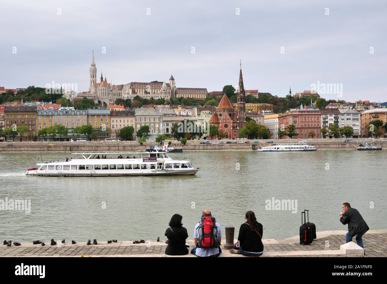 Buda Pest aus gesehen. Budapest, Ungarn Stockfoto