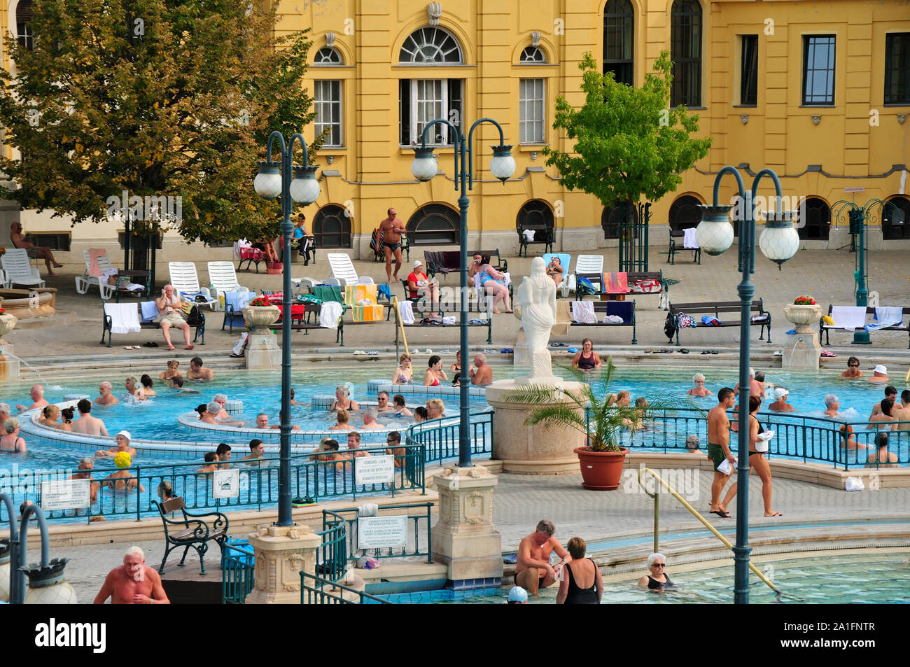 Széchenyi Thermalbad, Budapest. Ungarn Stockfoto