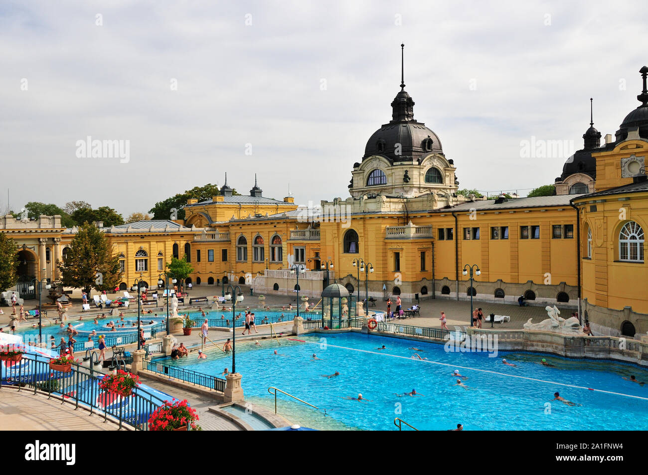 Széchenyi Thermalbad, Budapest. Ungarn Stockfoto