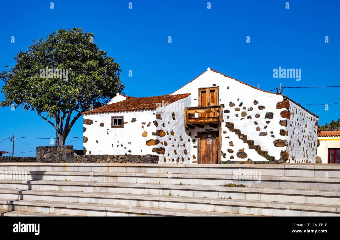 Marktplatz, Las Tricias, Garafía, La Palma, Kanarische Inseln, Spanien, Europa. Stockfoto