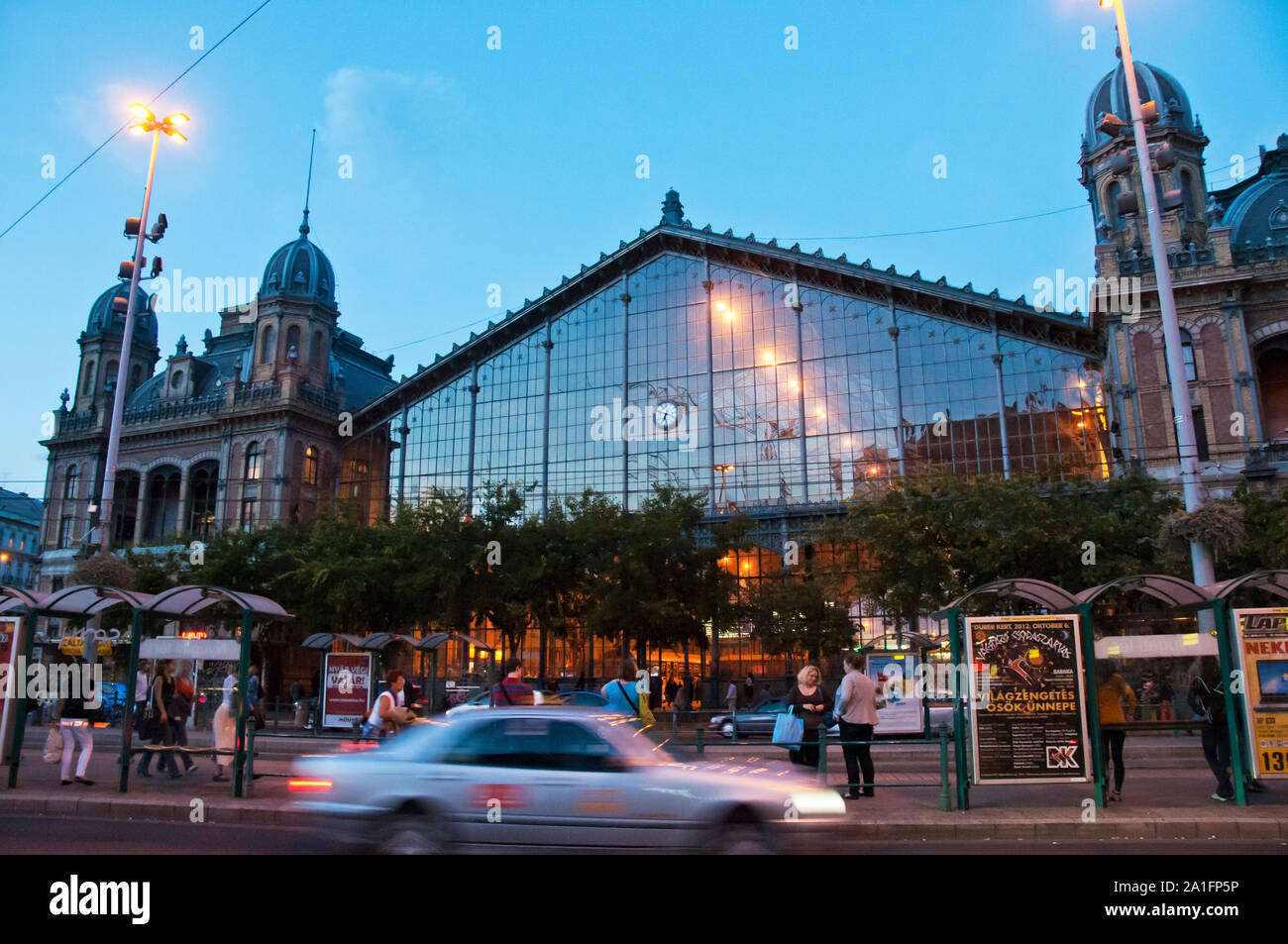 Westbahnhof (Nyugati Palyaudvar). Budapest, Ungarn Stockfoto