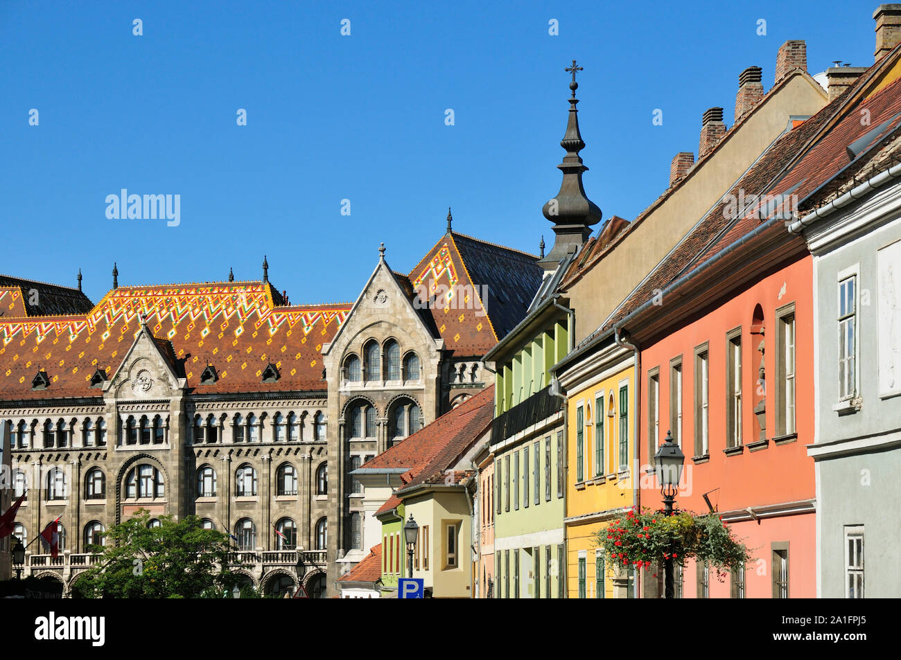 Varhegy, Castle Hill. Ein UNESCO Weltkulturerbe. Budapest, Ungarn Stockfoto