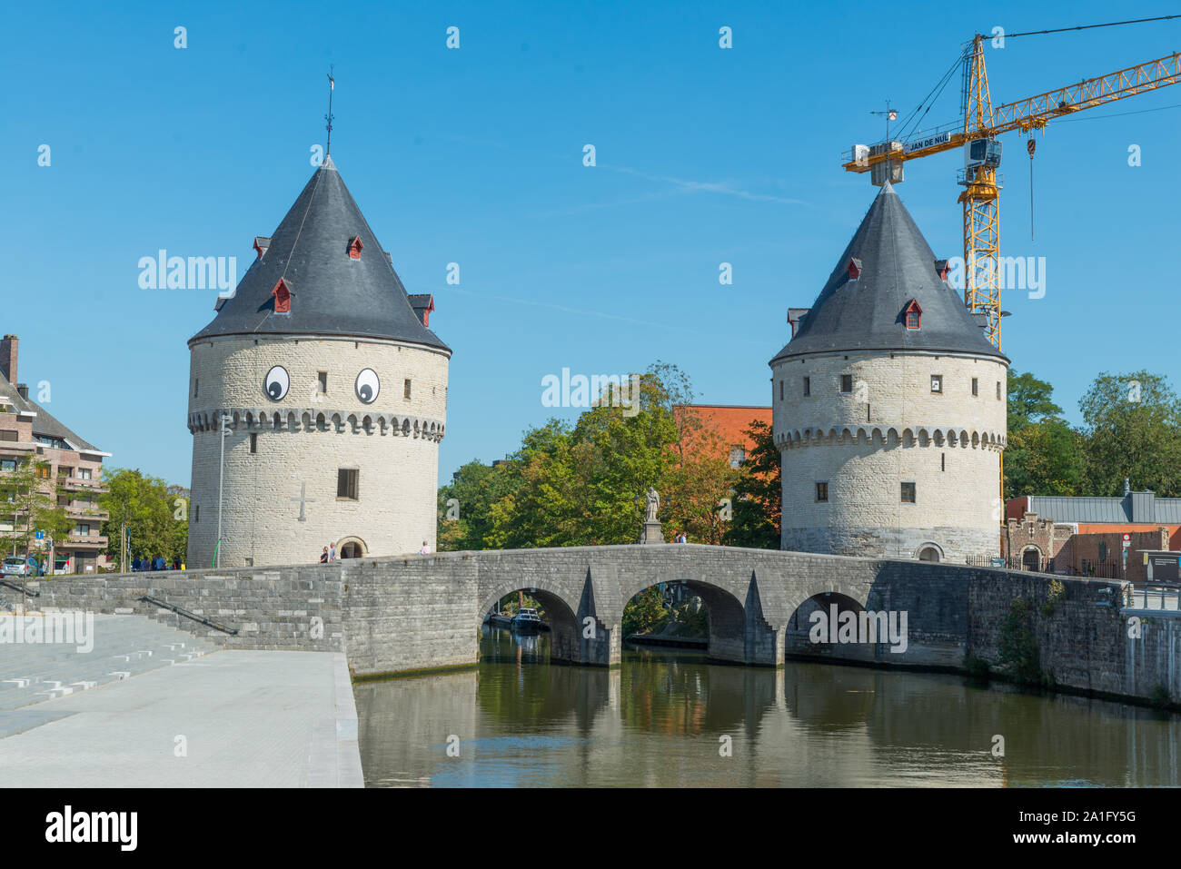 Broeltowers in Kortrijk, Belgien Stockfoto