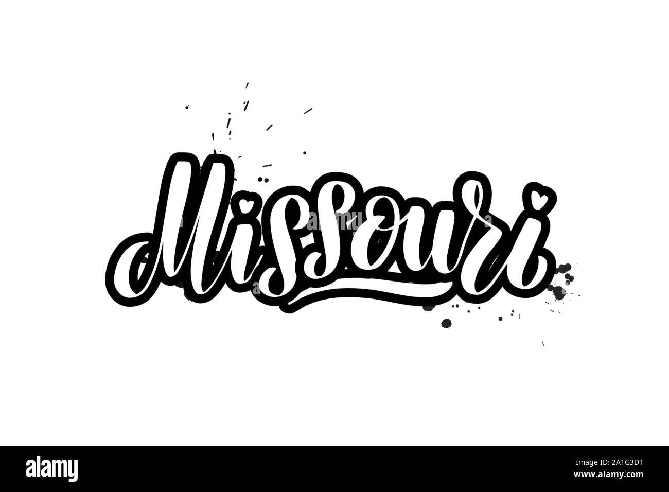 Vektor Kalligraphie Abbildung auf weißem Hintergrund Stock Vektor