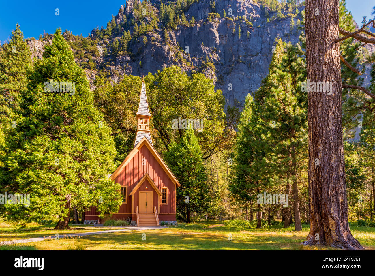 Kirche in Yosemite National Park, Kalifornien, USA Stockfoto