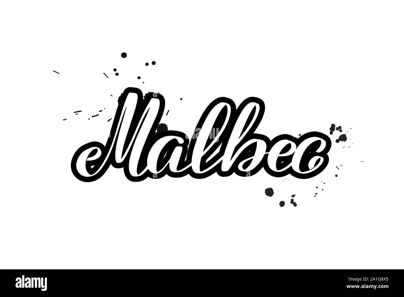 Vektor Kalligraphie Abbildung auf weißem Hintergrund Stock Vektor