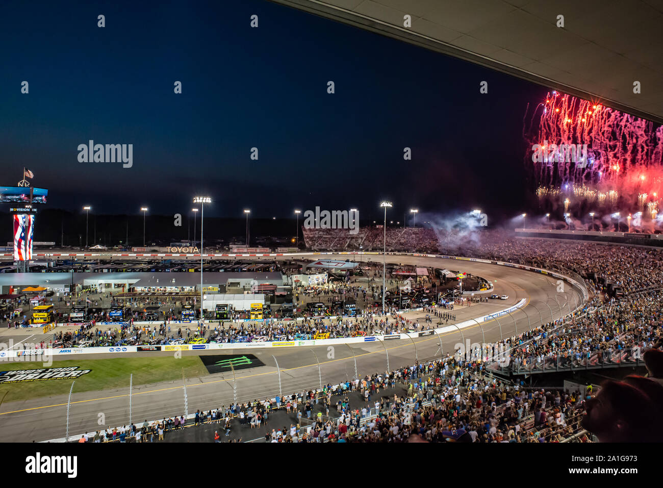 NASCAR Meisterschaft 400 in Richmond, VA. Race Track. Stockfoto