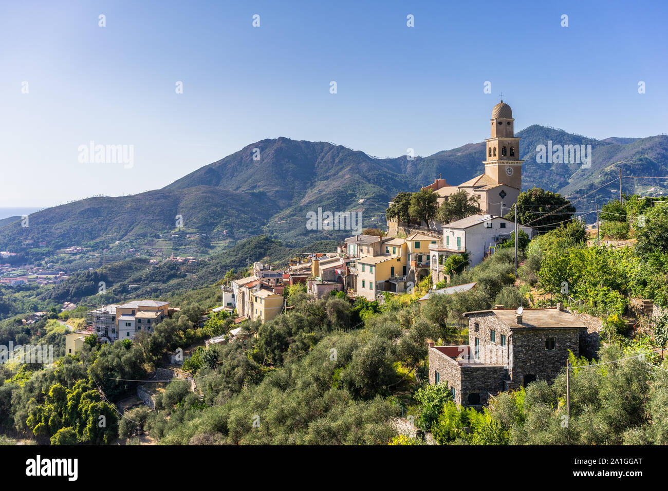 Das idyllische Dorf Legnaro in der Provinz von La Spezia in Ligurien, Italien 2019 Stockfoto