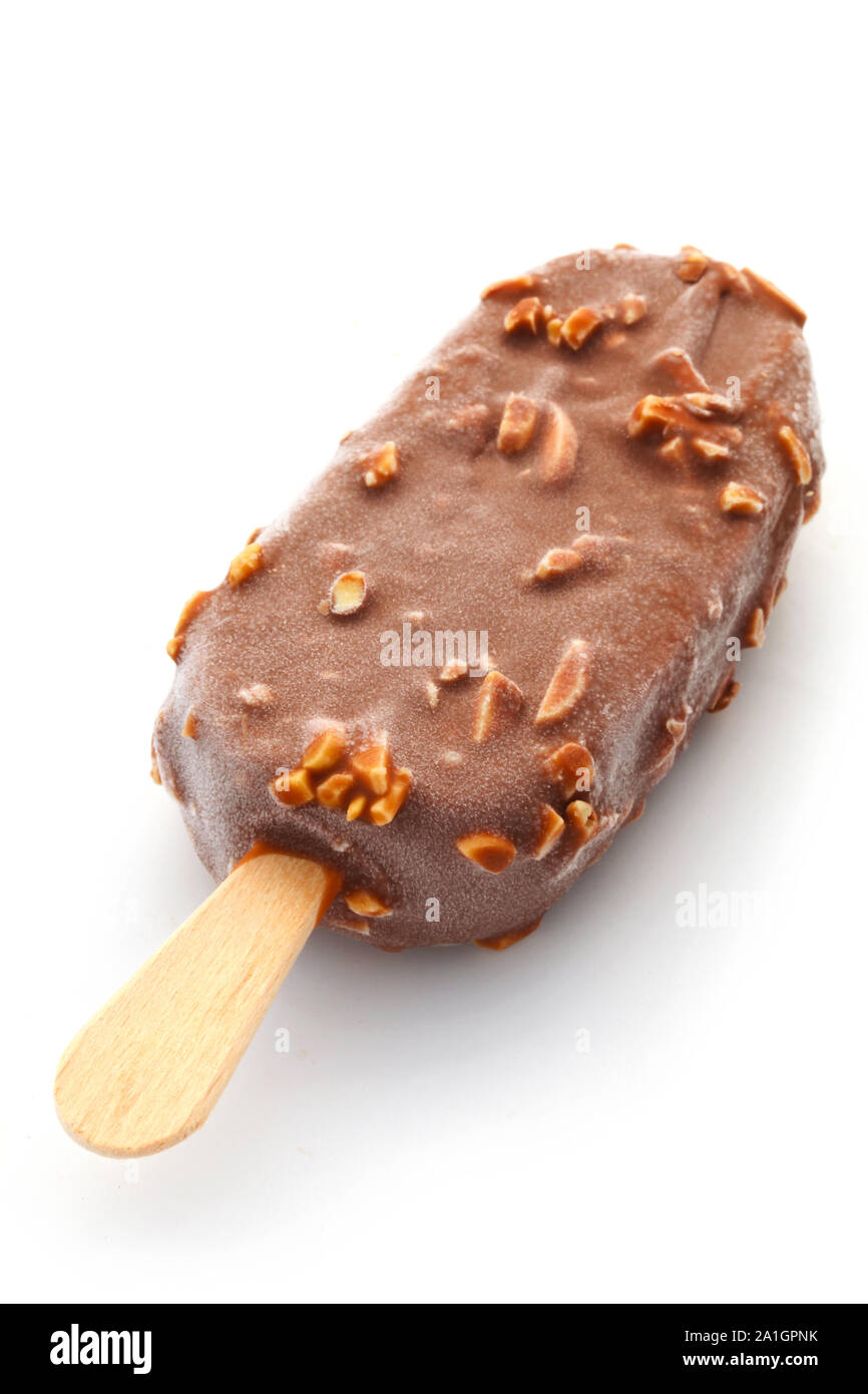 Schokolade Eis am Stiel Stockfoto