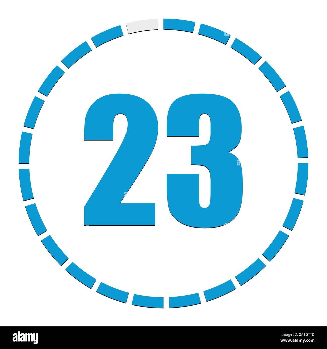 1-24 geschnitten Anzeige Kreisdiagramms, graph. Kreis mit 24 Segmente, Abschnitte info-Graph-Element. Kreisdiagramm, Diagramm als Fortschritt, Step, complet Stock Vektor