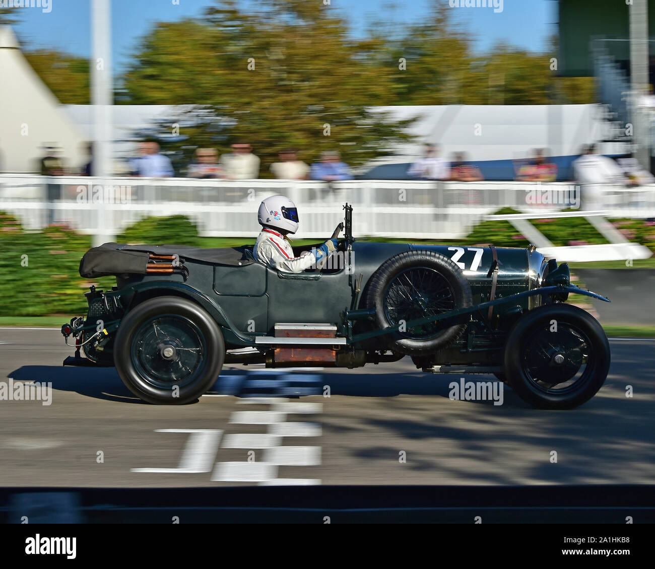 Thomas Matzelberger, Bentley Speed Modell, Pre-War Bentley Brooklands Trophäe, Sportwagen, Goodwood Revival 2019, September 2019, Automobile, Autos, ci Stockfoto