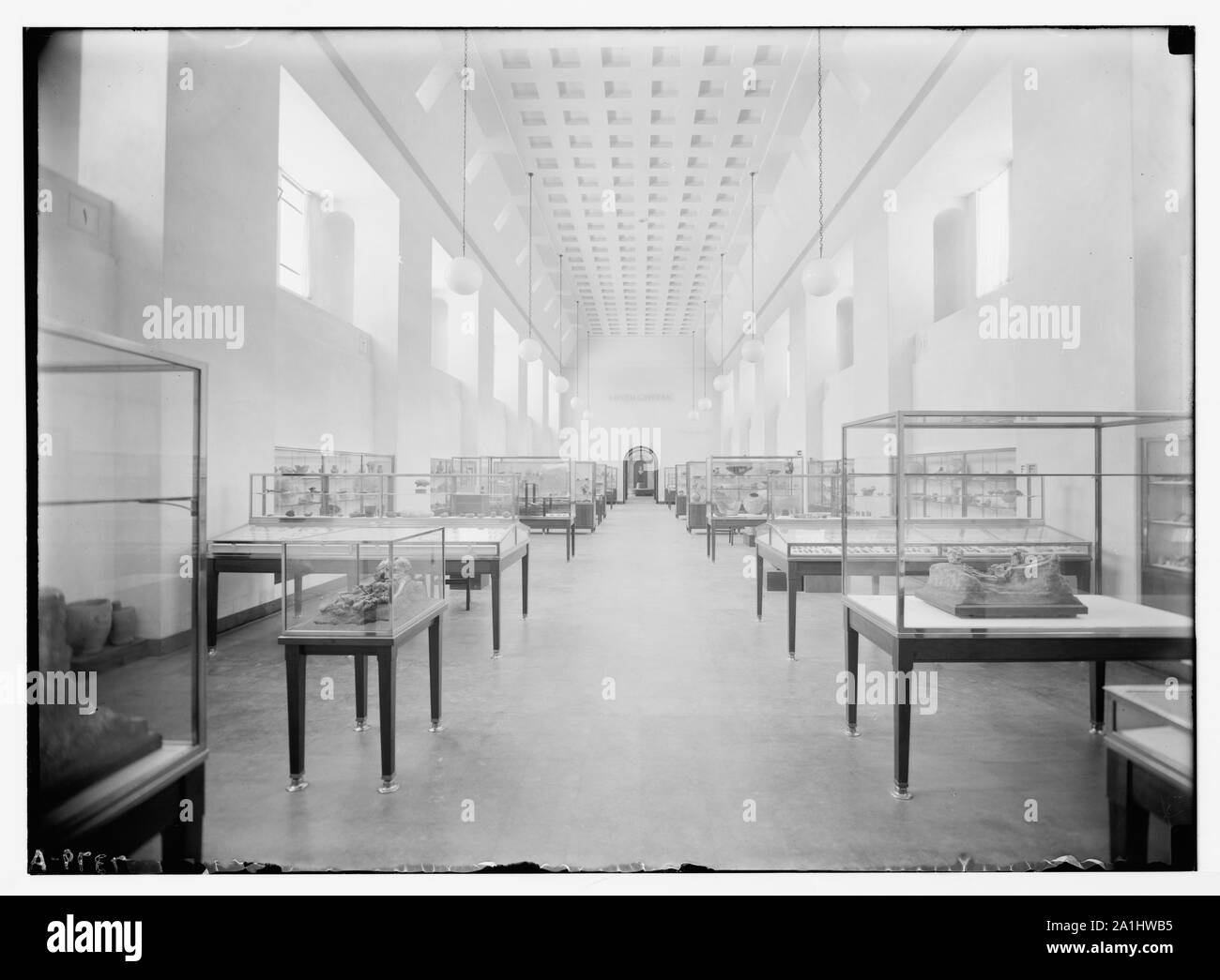 Museum (Rockefeller) in Jerusalem. Museum. S. Galerie, Anbauteile innen Stockfoto