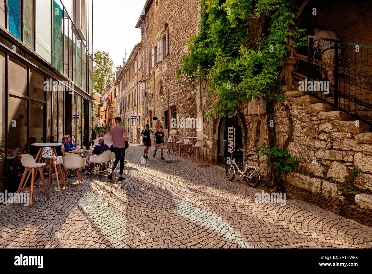 Frankreich Haute-Savoie - Chambery - R. Derrière les Murs - Stockfoto