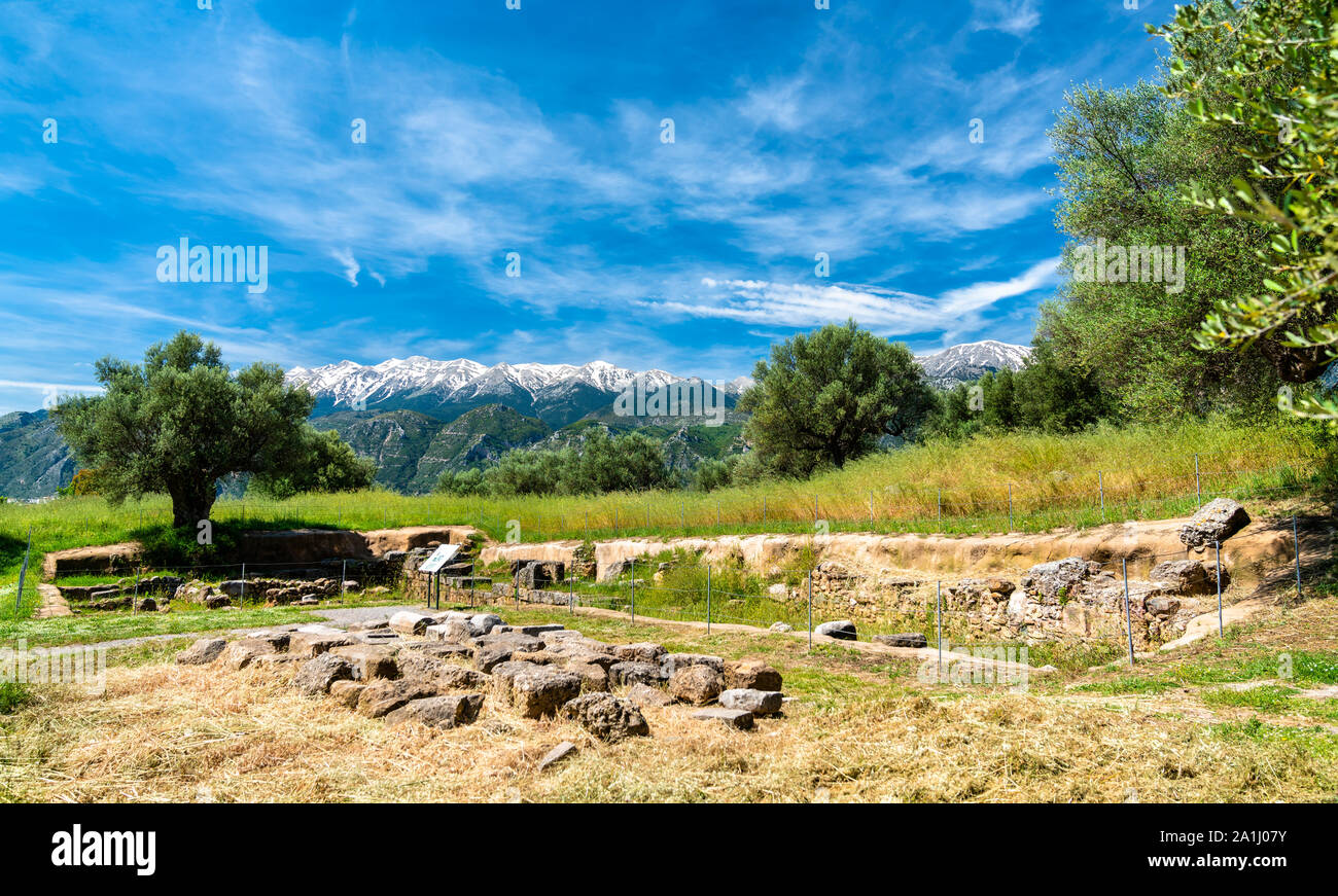 Ruinen des antiken Sparta in Griechenland Stockfoto