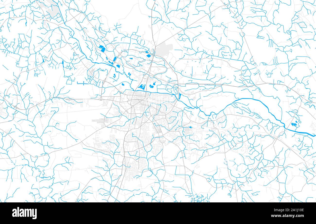 Reich detaillierte Vektor Lageplan von Greenville, North Carolina, USA. Karte Vorlage für Wohnkultur. Stock Vektor