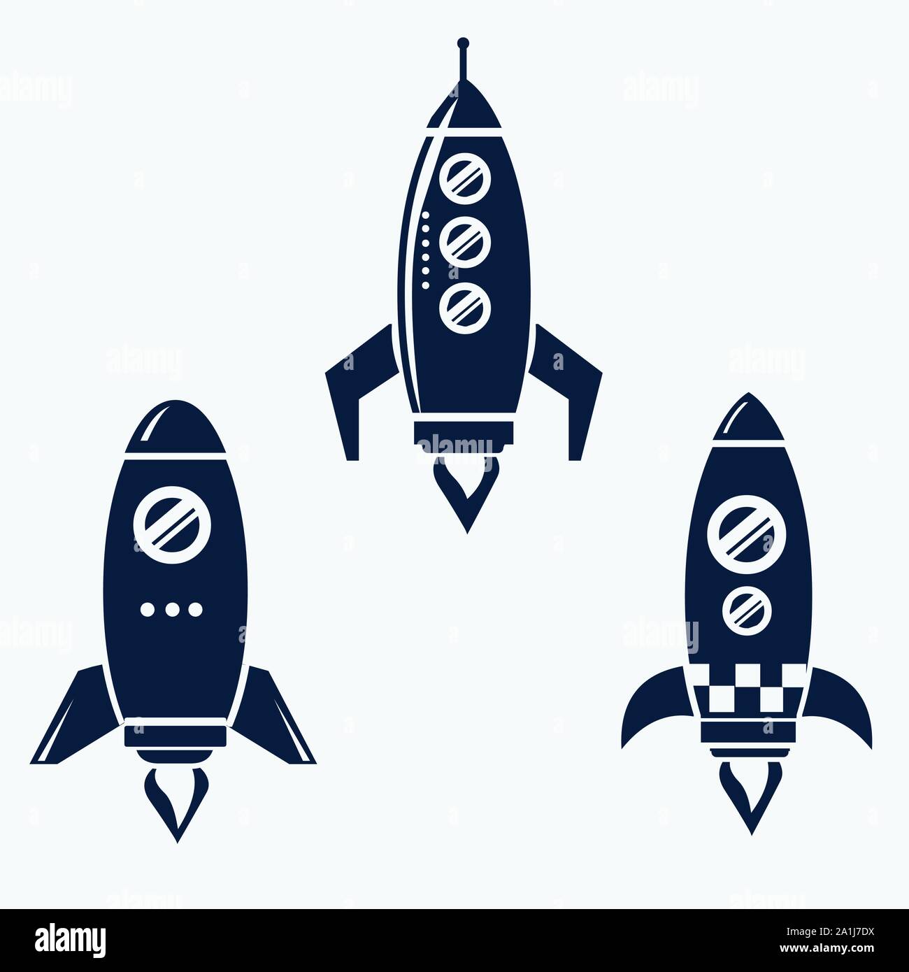 Raketen icons vector Abbildung Stock Vektor