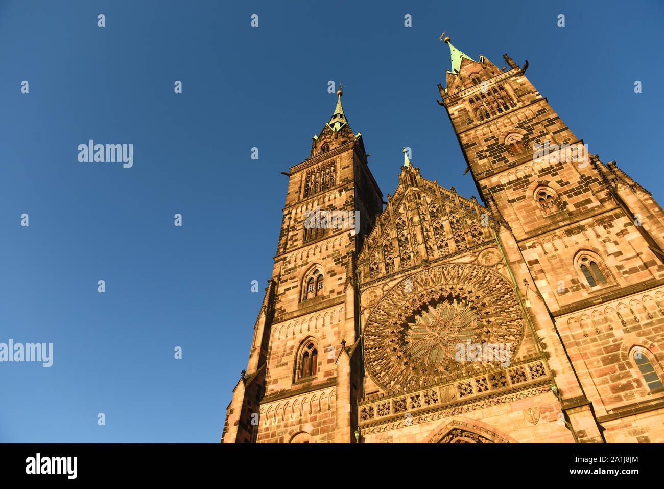 Kirche St. Lorenz (St. Lorenz Kirche) in Nürnberg, Bayern, Deutschland Stockfoto