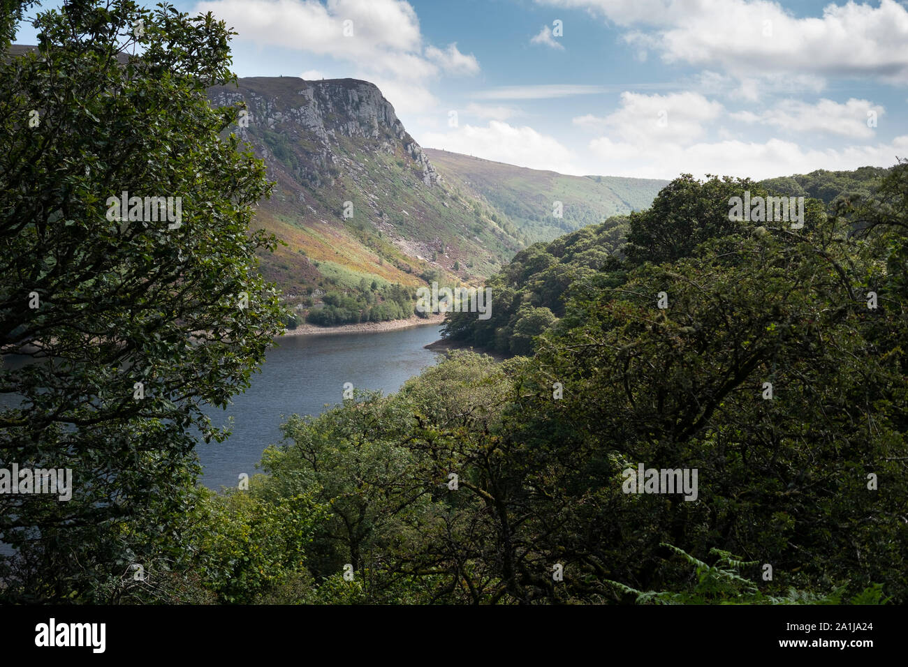Garreg-Ddu Behälter; Elan Valley, Rhayader, Mid-Wales; Stockfoto