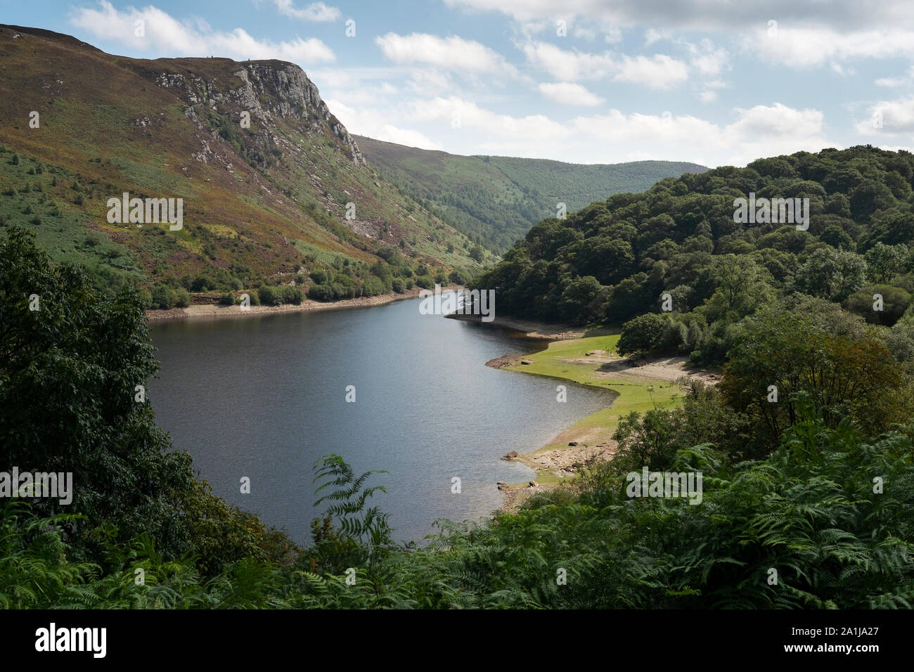 Garreg-Ddu Behälter; Elan Valley, Rhayader, Mid-Wales; Stockfoto