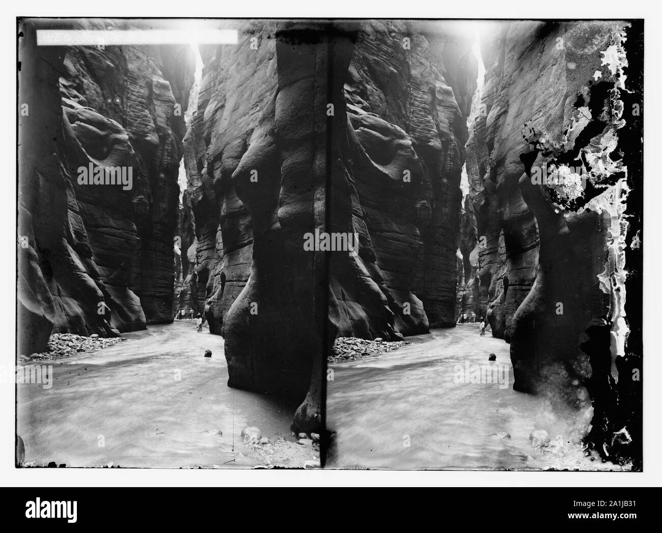 Engen Schlucht des Arnon Stockfoto