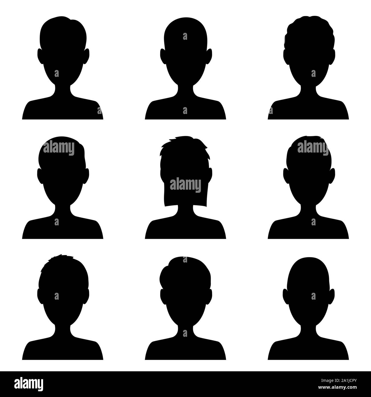Menschen Symbole auf weißem Hintergrund. Vector Illustration Stock Vektor