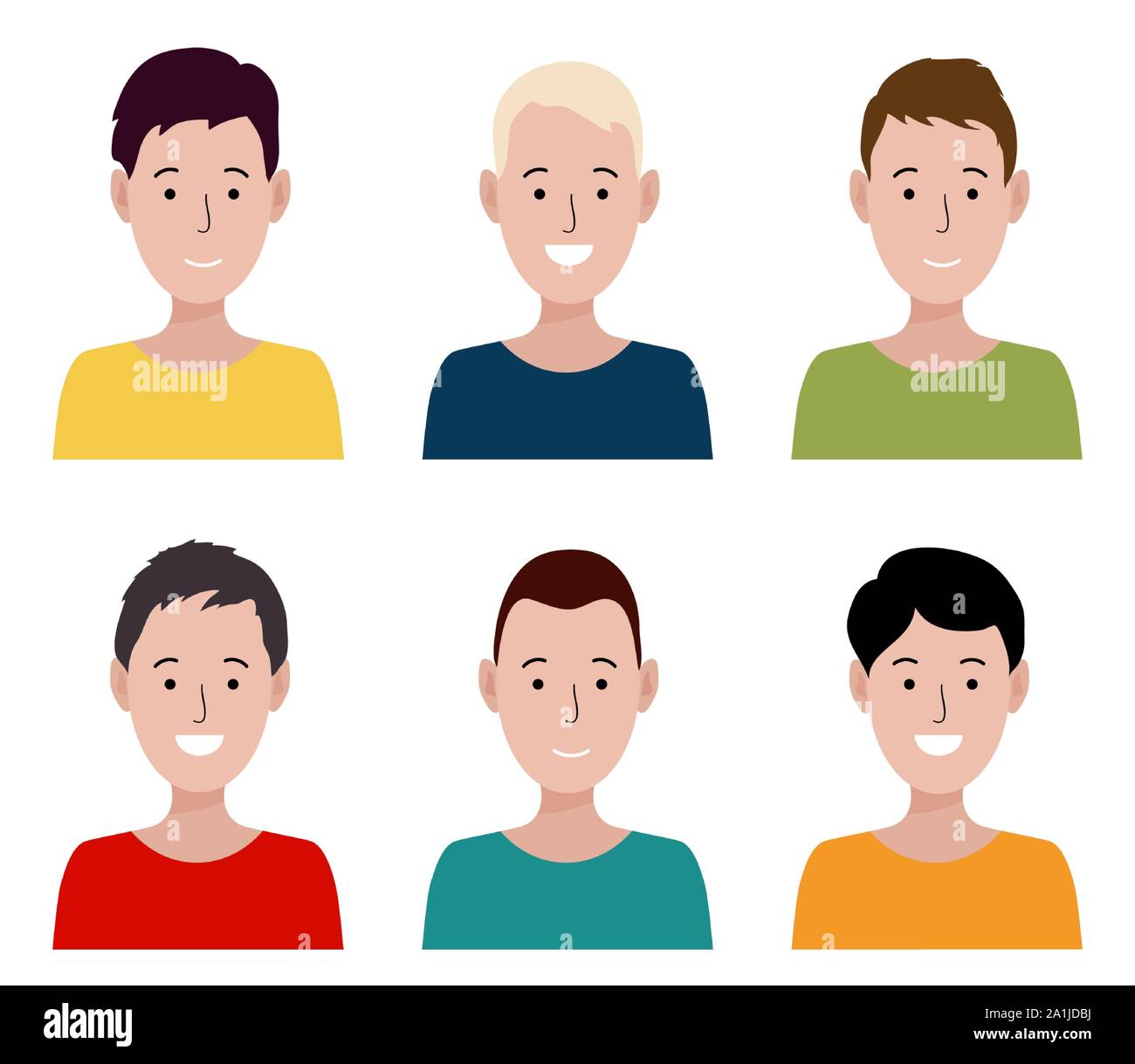 Gruppe von Menschen Zeichen. Diverse avatar Symbole. Vector Illustration Stock Vektor