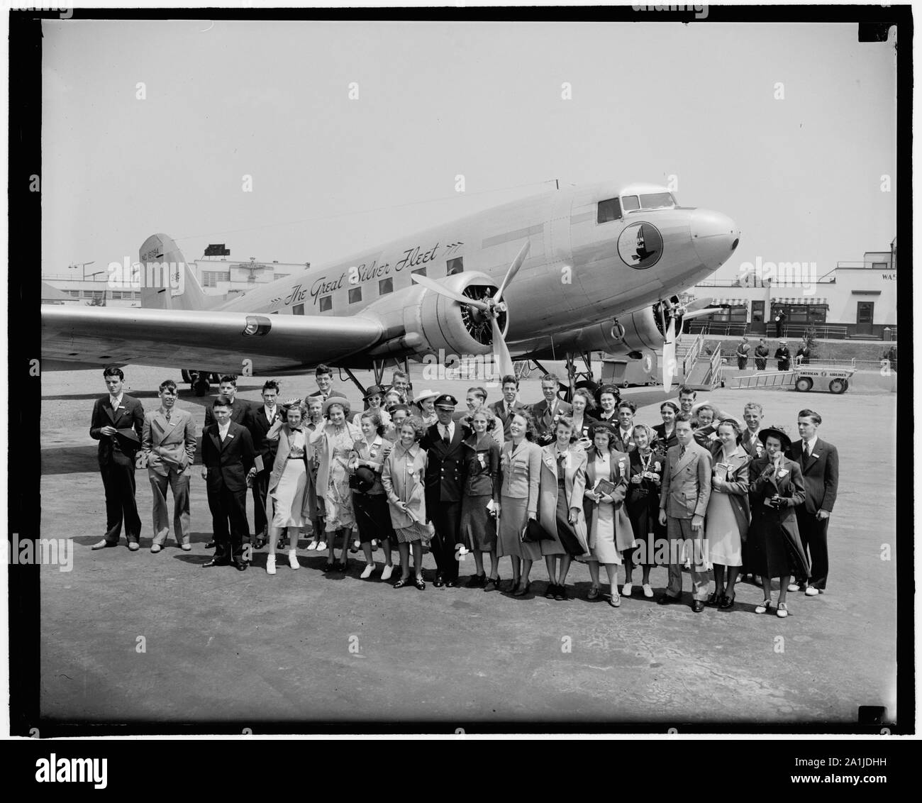 Nationaler Luftpost Woche essay Gewinner Washington am Flughafen Stockfoto