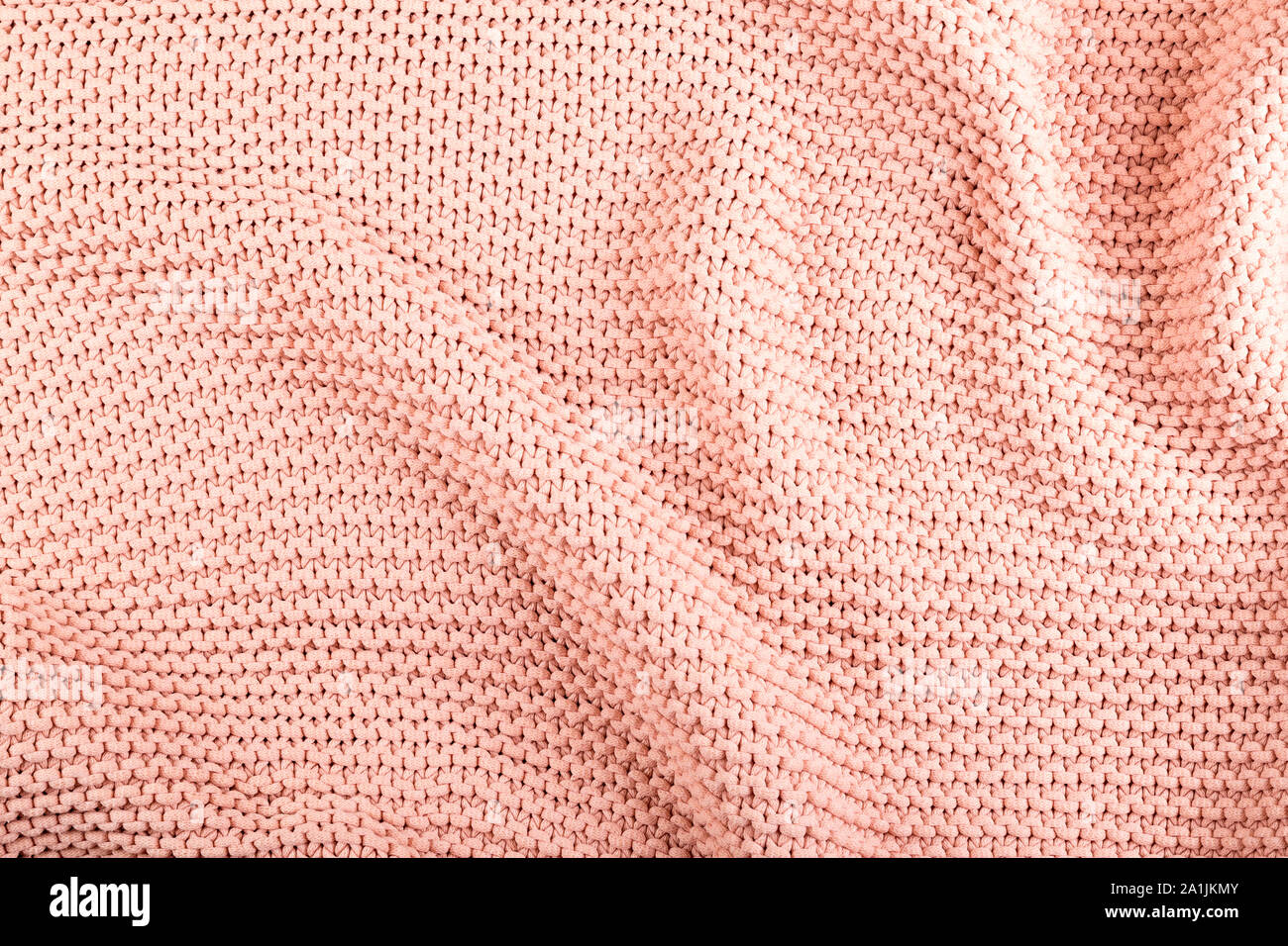 Weiche und gemütliche schwere Decke stricken, pullover, pullover. Struktur der Baumwolle Stoff/Material. Als Hintergrund für Modethema, Stricken etc. Stockfoto