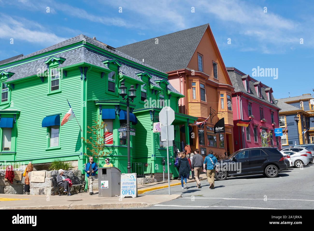 Street Scene, Lunenburg, Hafen, Nova Scotia, Kanada Stockfoto