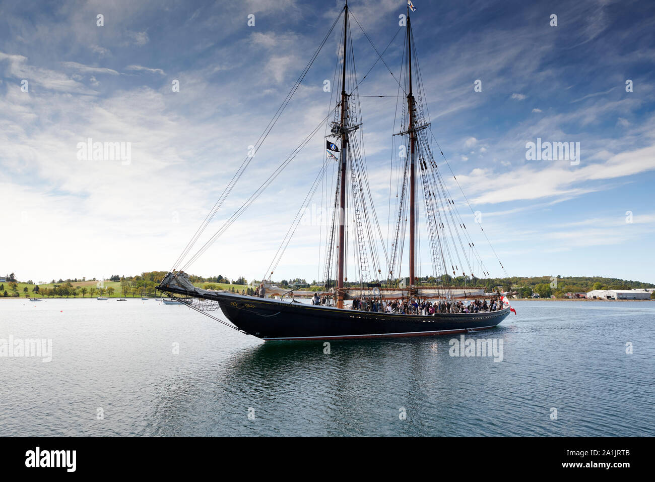 Die Bluenose II Schoner, Lunenburg, Hafen, Nova Scotia, Kanada Stockfoto