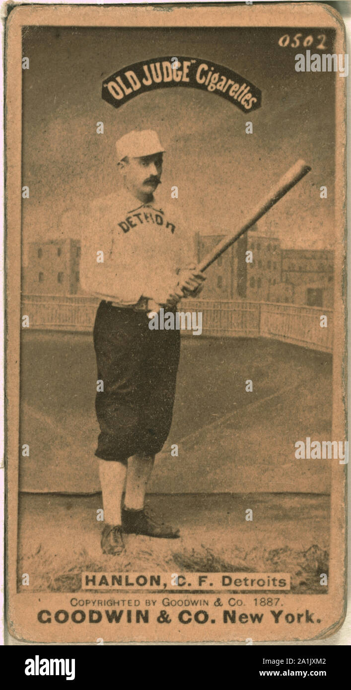 Ned Hanlon, Detroit Wolverines, Baseball card Portrait Stockfoto