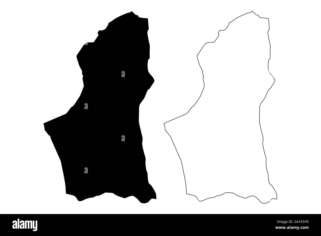 Bezirk (Bezirke nalut Libyen, Libyen, Tripolitanien) Karte Vektor-illustration, kritzeln Skizze Nalut Karte Stock Vektor