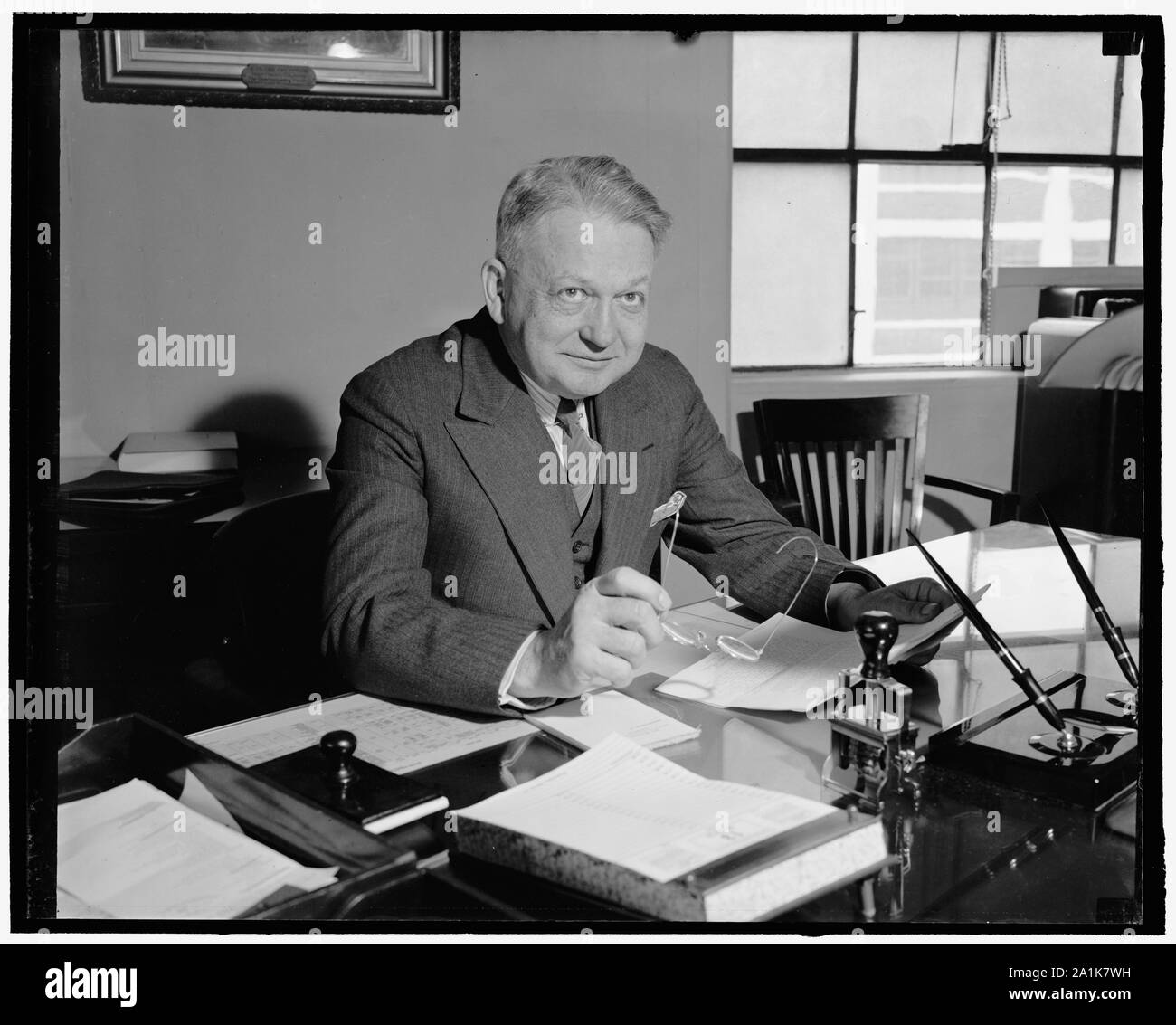 Neue quartermaster General der Armee. Washington, D.C., 14. Oberst Edmund B. Gregory wird Quartermaster General der Armee am 31. März nach dem Abgang von Generalmajor Henry Gobbons nach 41 Jahren Service. Oberst Gregor wird in den Rang eines Generalmajor befördert werden, wenn er über die neuen Post, 3-14-40 Stockfoto