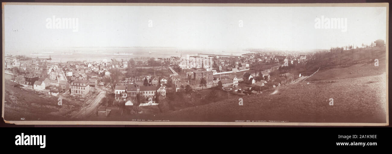 New York Bay vom Staten Island; Stockfoto