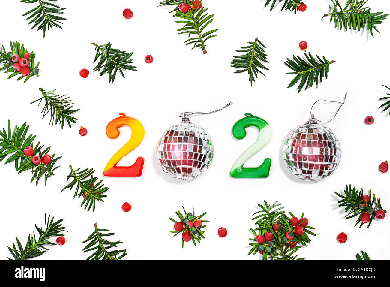 Frohes Neues Jahr 2020. Stockfoto