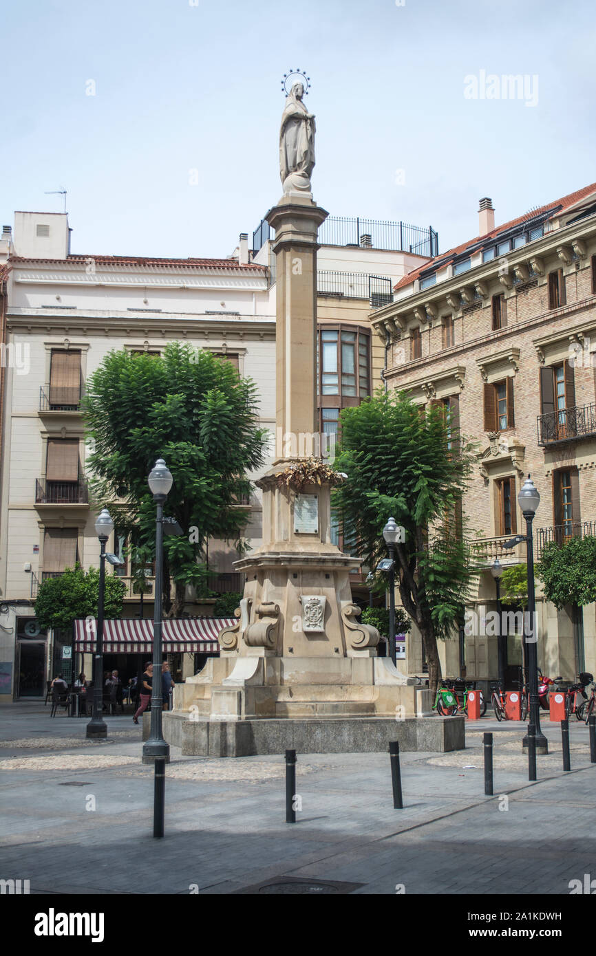 Denkmal auf der Plaza de las Flores Murcia, Spanien Stockfoto