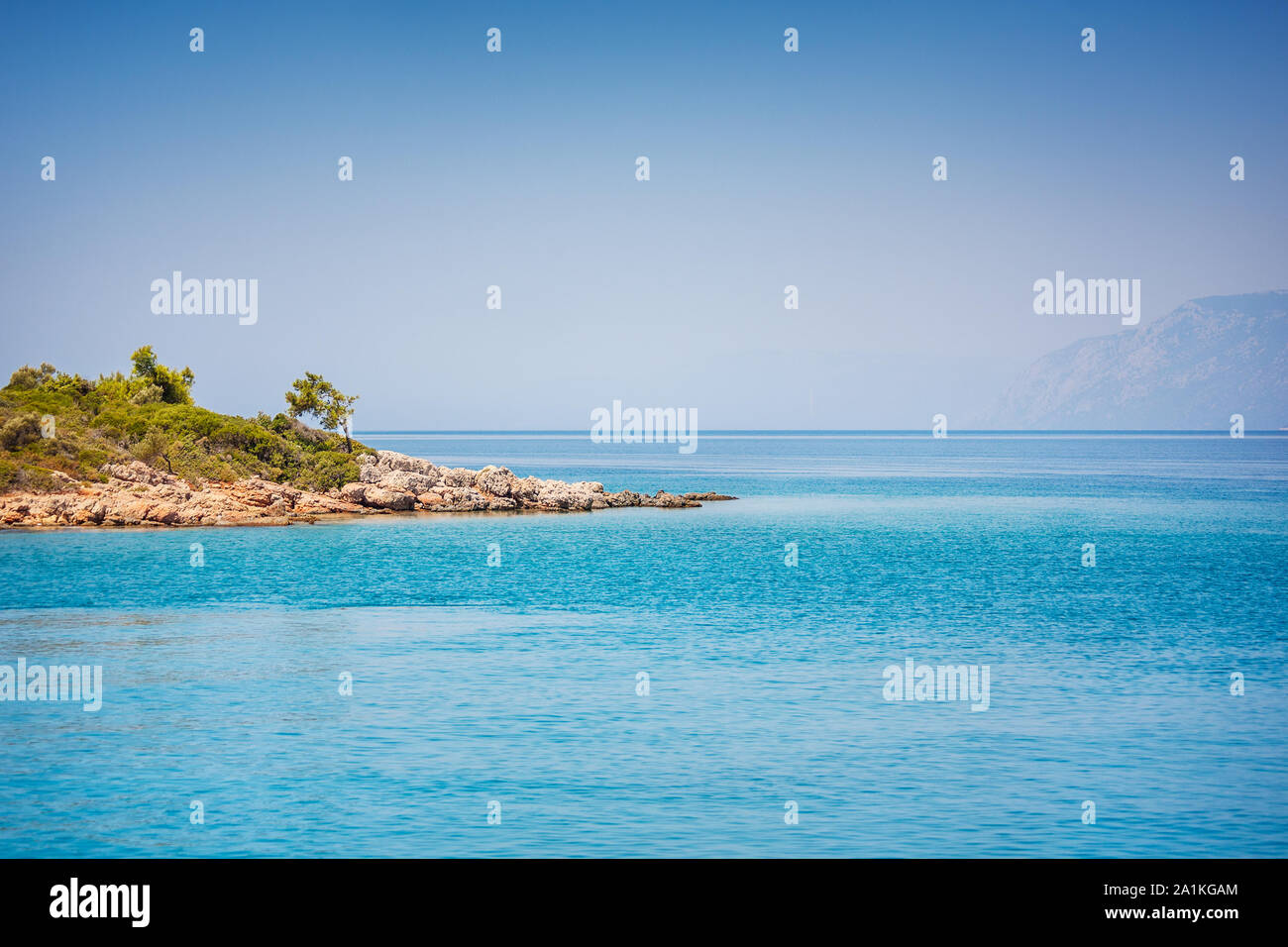 Ägäis Inseln in der Nähe von Marmaris. Türkei Stockfoto