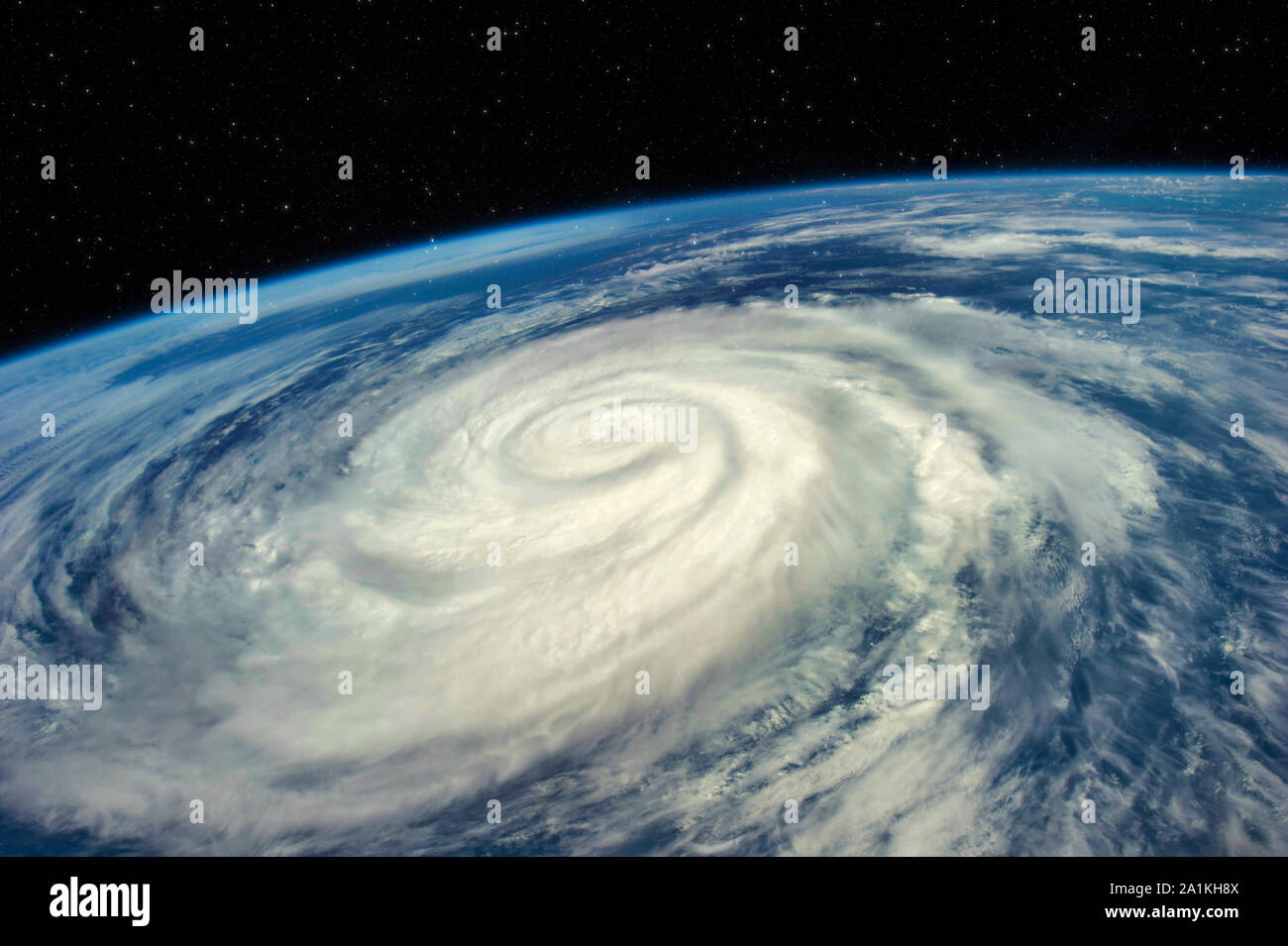 Hurricane Blick aus dem Raum Elemente dieses Bild von der NASA eingerichtet Stockfoto
