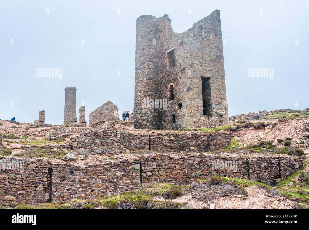 Towanroath Engine House, Teil von Wheal Coates Zinnmine auf dem kornischen Küste in der Nähe von St Agnes, Cornwall, England. UK. Stockfoto