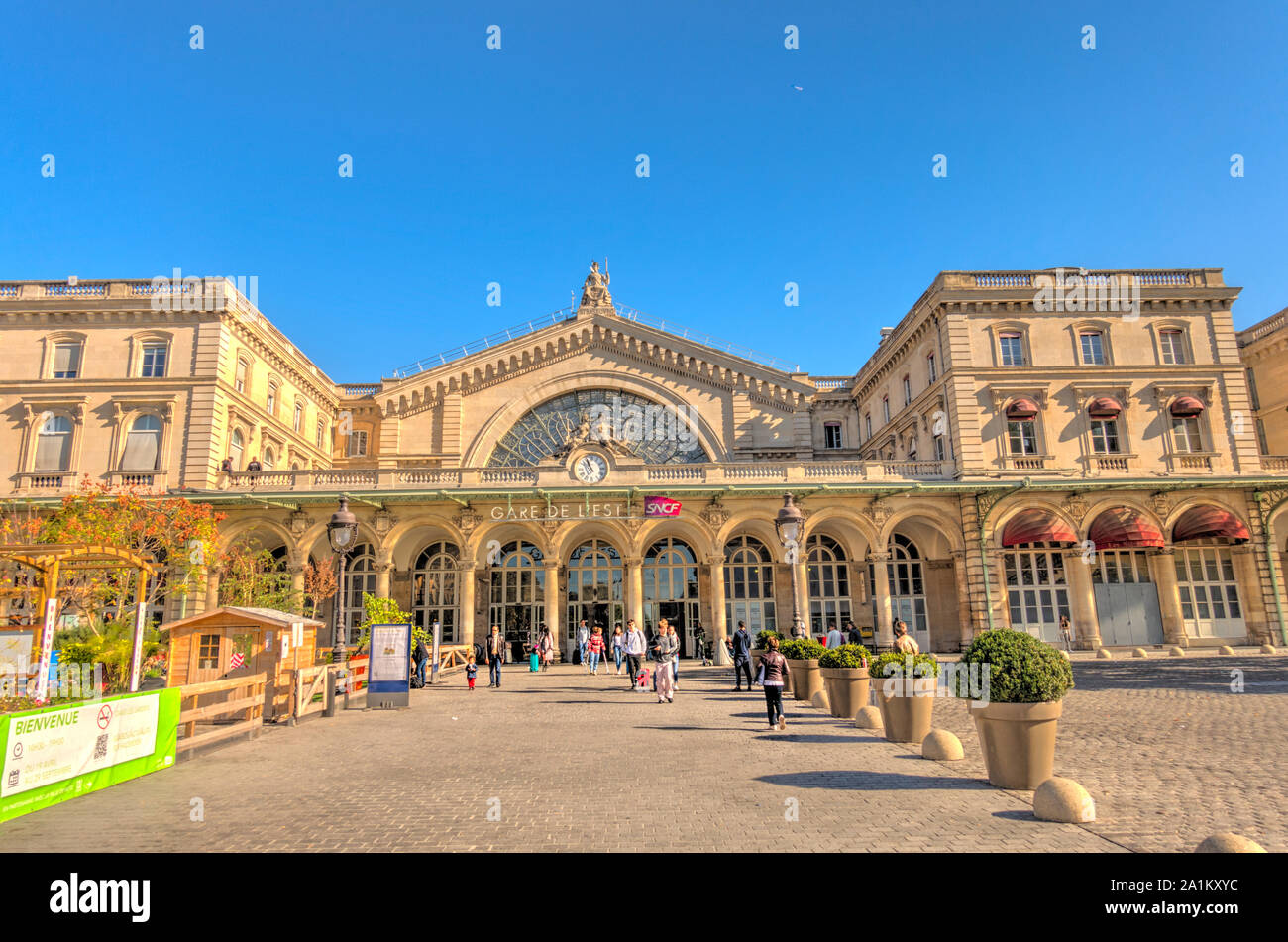 Paris, Gare de l'Est Station Stockfoto