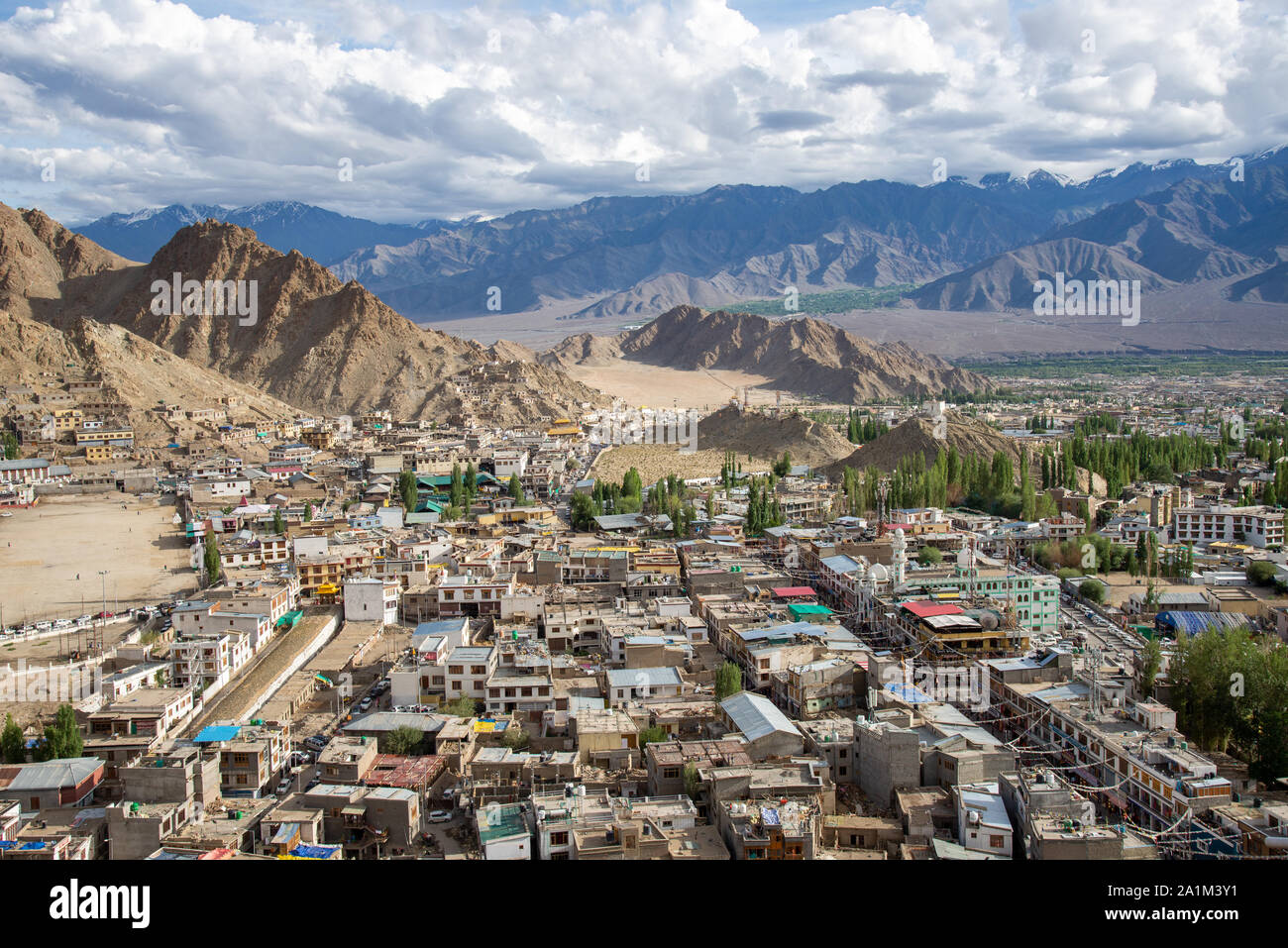 Blick auf Leh in Ladakh, Indien Stockfoto