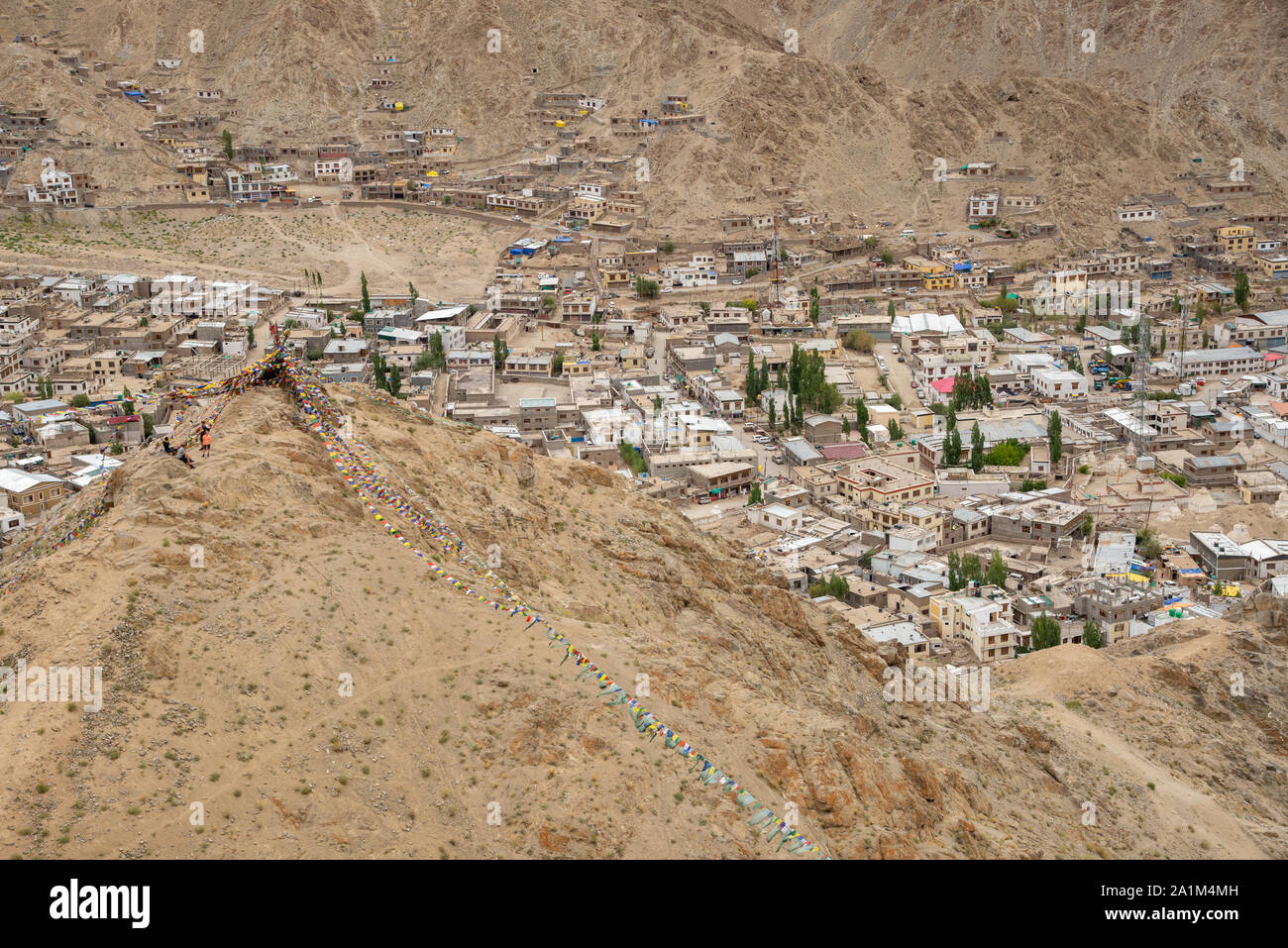 Blick auf Leh in Ladakh, Indien Stockfoto